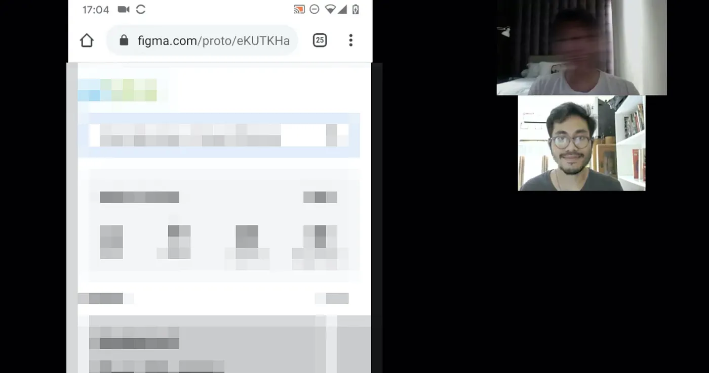 My setup when running a remote usability testing session