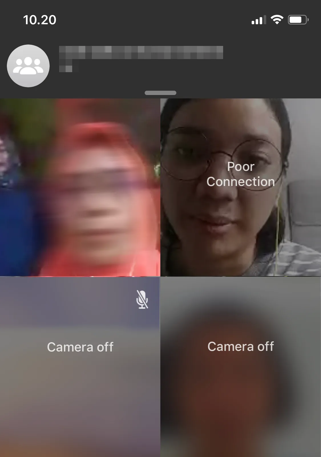 My colleague Andra running an in-depth interview session via WhatsApp with everyone's cameras on
